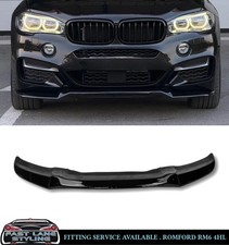 FRONT LIP SPLITTER LOWER SPOILER GLOSS BLACK FOR BMW X6 F16 2014-2019 OEM FIT