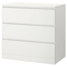 IKEA MALM 3 Drawer Chest White