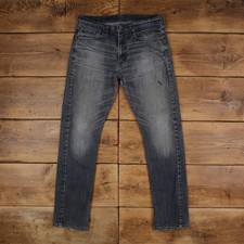 Vintage Levis Slim Straight Jeans 34 x 34 Dark Wash Straight Blue Denim