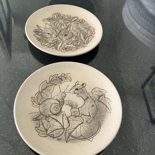 Poole pottery rabbit and mouse - and,