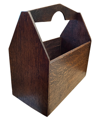 Antique oak magazine rack - magazine, /