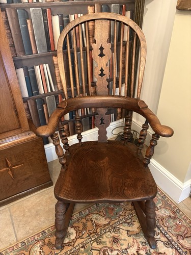 19th century windsor rocking - 19th-century,
