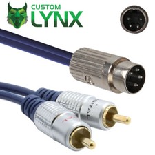 QUAD 4 Pin Din Plug to 2 x RCA