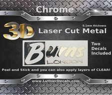 Burns Guitar Decal 3D Metal