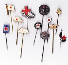 Vintage RED CROSS pin badges