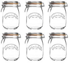 6 x Kilner 1L Round Clip Top