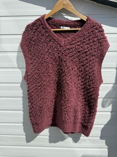 Women zara maroon knit - women’s,