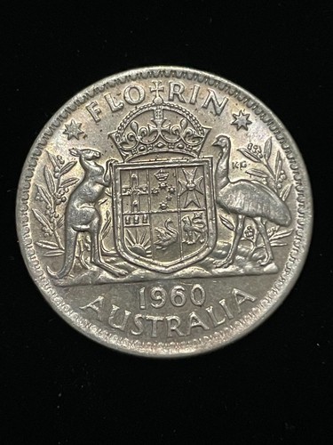 Australian 1960 florin coin - australian,
