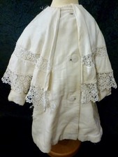 OLD COAT FOR ANTIQUE DOLL, DOLL CLOTHING, DOLL OUTFIT, c.1910