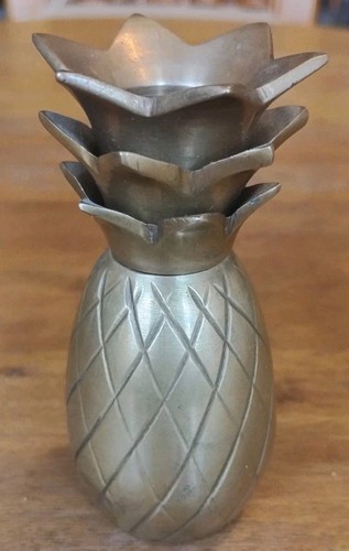 Vintage brass pineapple candle - vintage,