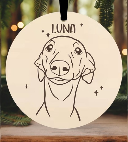 Lurcher christmas bauble - lurcher,