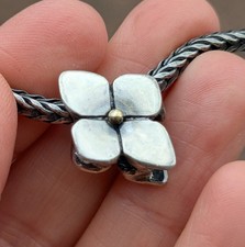 Trollbeads Climbing Hydrangea Pendant 925 And 18ct Gold