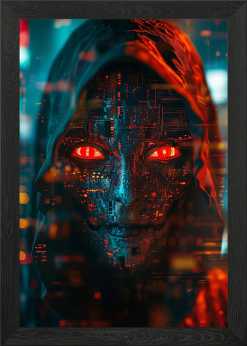 Future anonymous hacker - future, framed