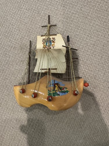Vtg souvenir wooden clog - vtg,