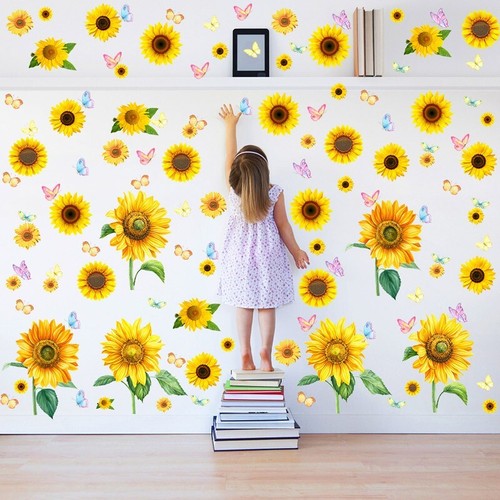 Colorful butterflies sunflower - colorful,