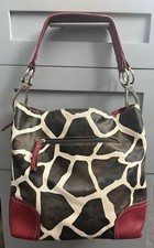 Giraffe animal print handbag - animal,
