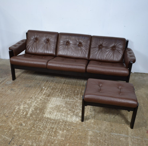 Vintage leather sofa and - leather,