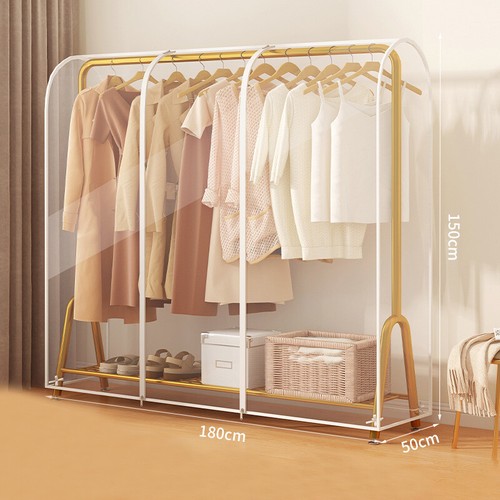 6ft clear clothes rail - clear, cover