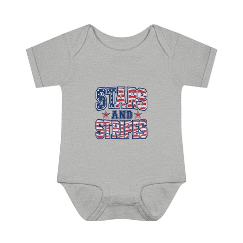 Baby stars stripes - stripes, bodysuit