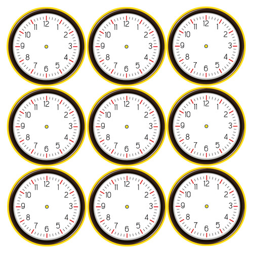 144 blank clock face stickers - 144,