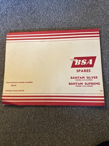 Bsa spares catalogue - catalogue, bantam