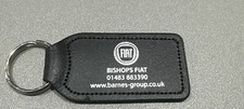 GENUINE FIAT MAIN DEALER CAR KEY FOB KEY RING LEATHER BISHOPS