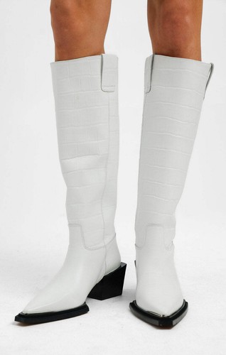 Topshop womens white leather - white,