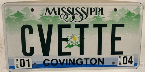 Vanity corvette license plate - vanity,