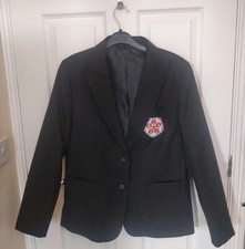 Sherburn High School Girls Black Blazer Not Much Used 34" & Blue Black Tie