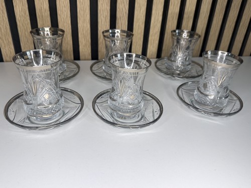Turkish tea glasses and - tea,