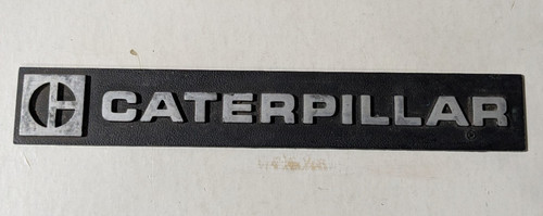Vtg metal caterpillar emblem - vtg,