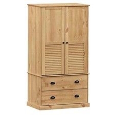 Wardrobe Closet Clothes Wooden Storage Organiser VIGO Solid Wood Pine vidaXL