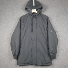VANS Jacket Mens S Small Black Parka Coat Hooded Insulated