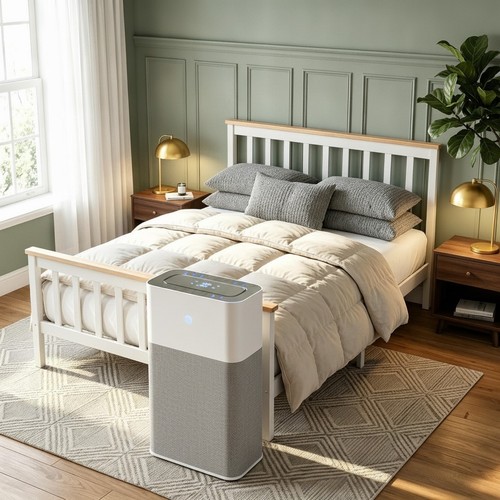 Double bed frame - bed, wood