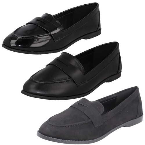 Ladies spot flat loafer - flat,