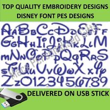 Disney Font on USB PES designs