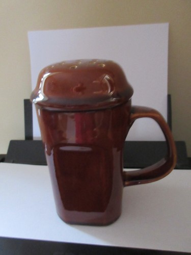 Vintage pottery flour dredger