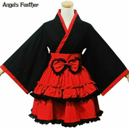 Black red kimono sissy - kimono,