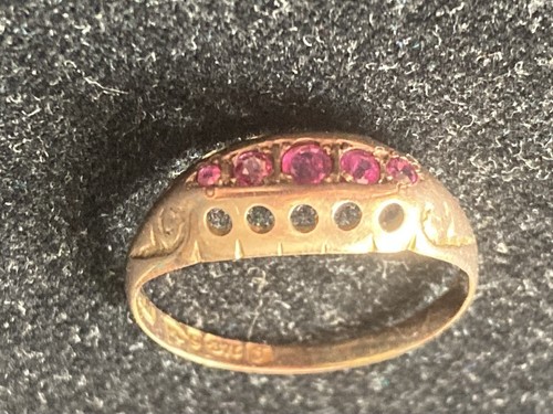 Antique 9ct gold ring ruby - 9ct,