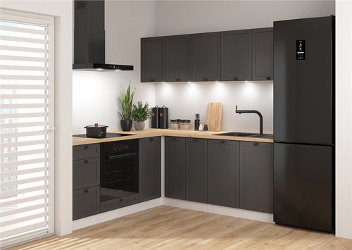 Corner kitchen cabinets set - kitchen,