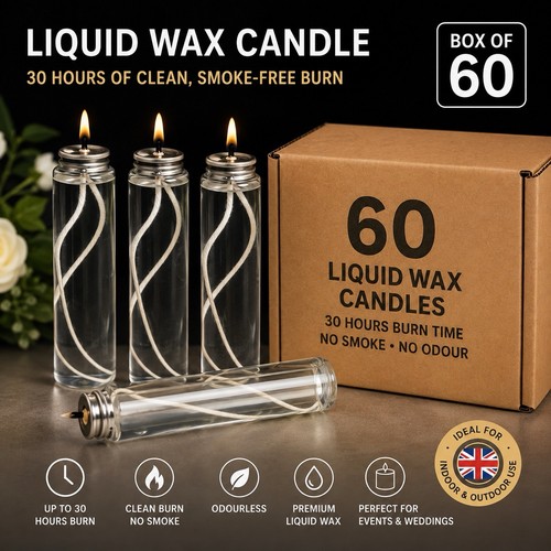 Box liquid wax candle - box,