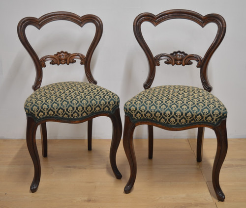 Pair victorian rosewood - of,
