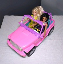 Barbie 4x4 Jeep Car + 2 Dolls