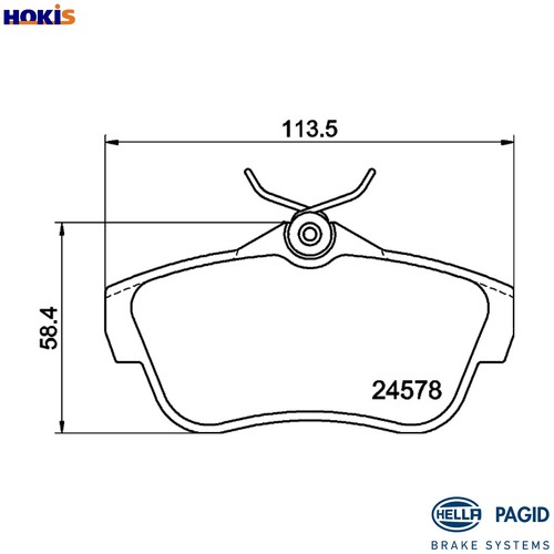 Brake pad set disc - pad, 8db