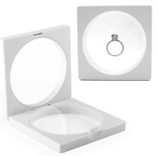 Membrane Display Case Stand Jewellery Ring Coin Holder Protect Box 1-100 Lot UK