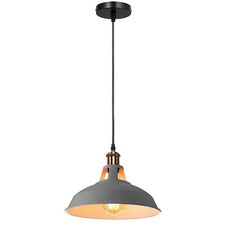Vintage Pendant Light Metal Ceiling Light with Shade Hanging Kitchen Lamp