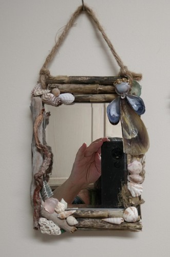 Seashell angel mirror - ,