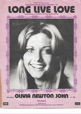 Olivia Newton John - Hand Signed -  Long Live Love Sheet Music