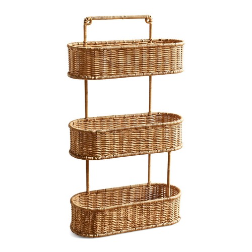 Oval rattan hanging basket - rattan,