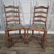 Pair Vintage Dining Chairs By